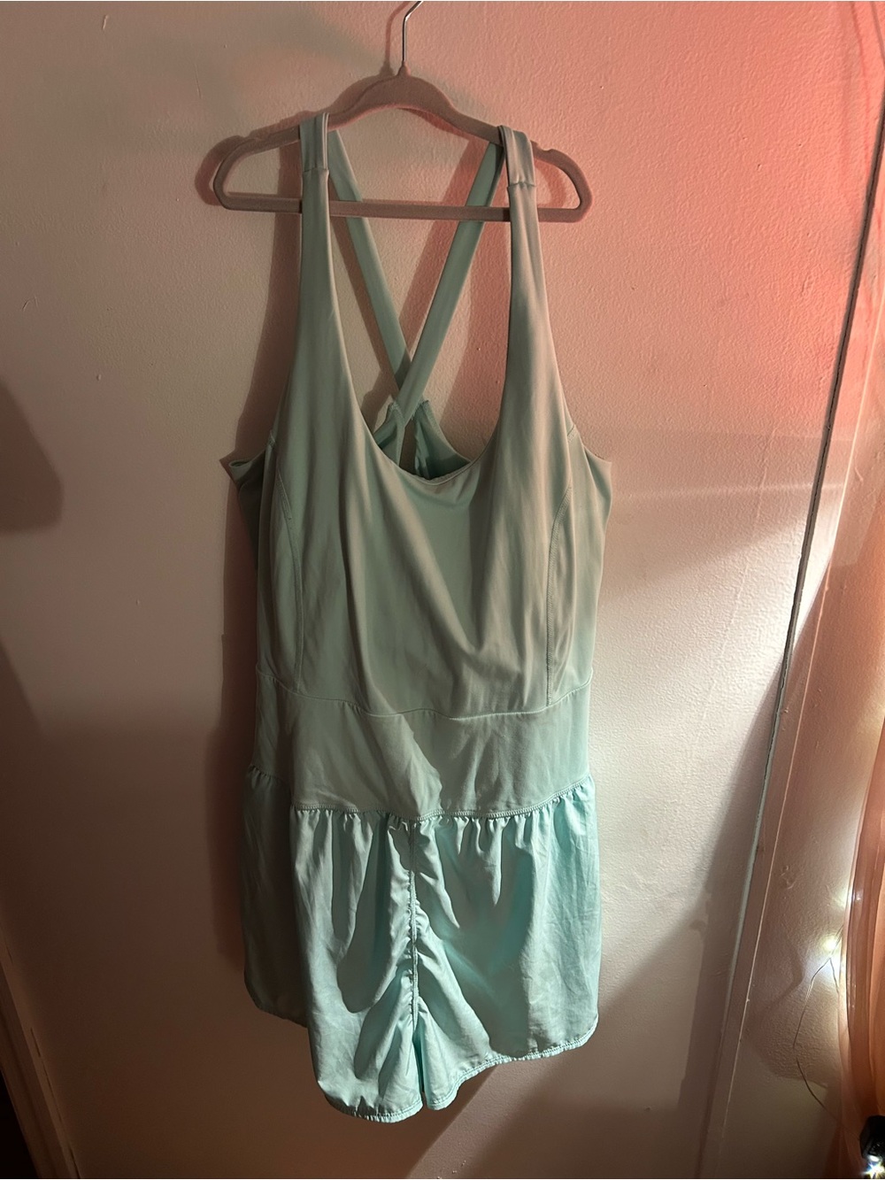 ⭐️ 5/$20 Women's Light Aqua Cross-Back Active Romper